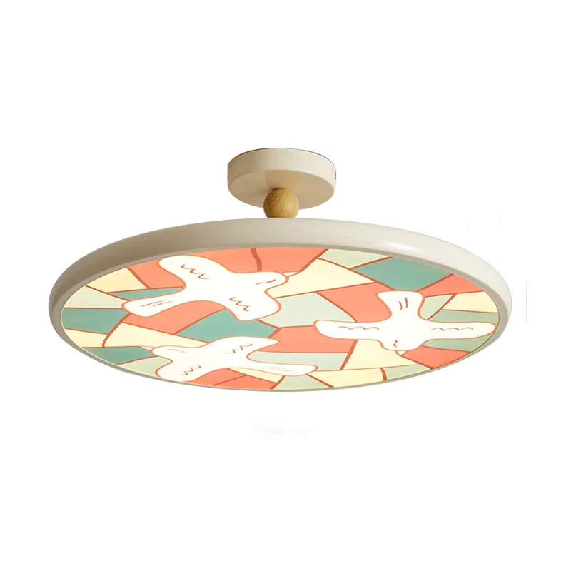 

Medieval Cream Wind Bedroom French Ceiling Light Cartoon Peace Dove Master Bedroom Light Study