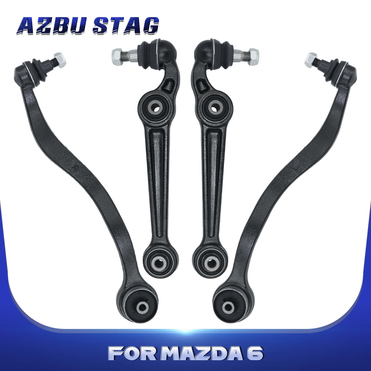 

AzbuStag 4Pcs Front Lower Left Right Control Arm Ball Joint for Mazda 6 Ford Fusion Lincoln MKZ Zephyr Mercury Milan 2006 2007