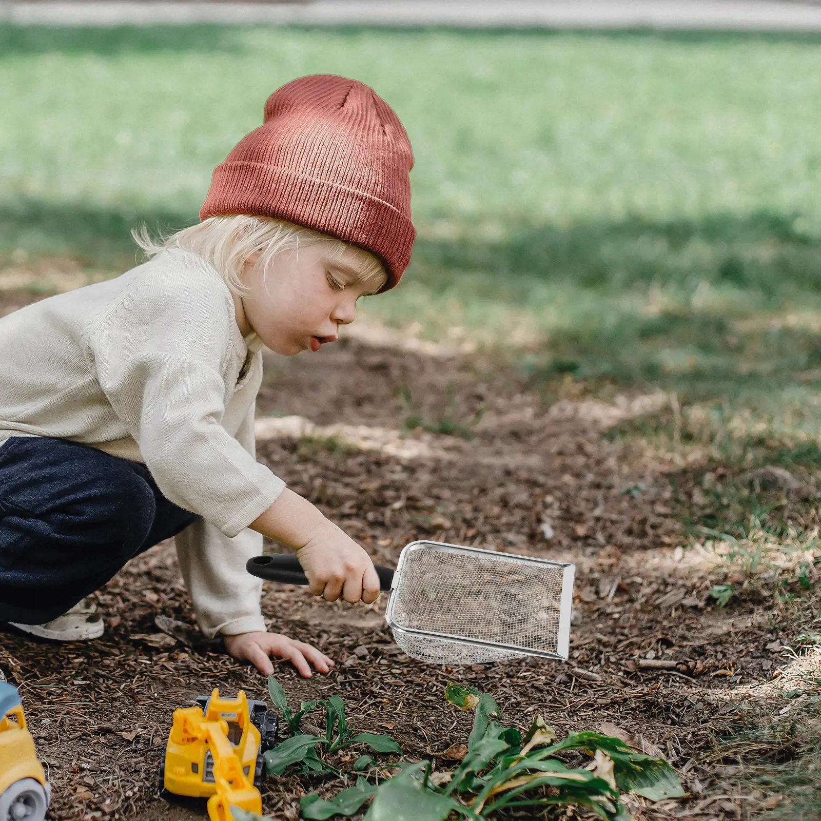 

Прочная лопатка для песка из нержавеющей стали с мелкой сеткой для сбора ракушек на пляже, портативный многоразовый инструмент для пляжных игр