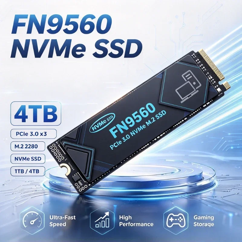 High Speed Internal M.2 2280 NVMe SSD FN9560 PCIe3.0 X3 3 TLC 3D NAND 500GB‑4TB Solid State Storage for Gaming PC Desktop Laptop