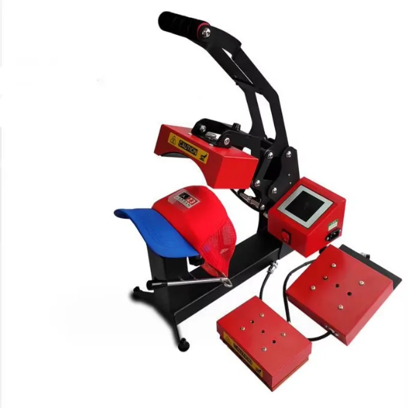 آلة نقل الحرارة للقبعة الملابس الرقمية 15 * 15 آلة الكي المسطحة آلة الضغط الحراري معدات النقل اليدوية