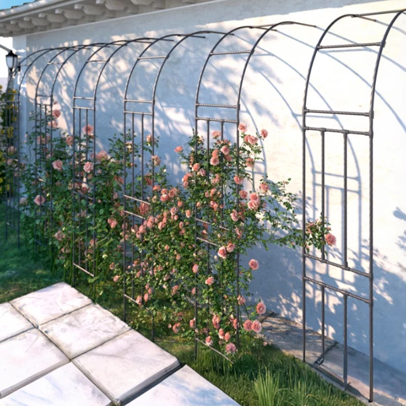 Outdoor Garden Support for Clematis or Roses Durable Grape Vine Holder Half Arch Rack for Climbing Plants Vegetable Grow System