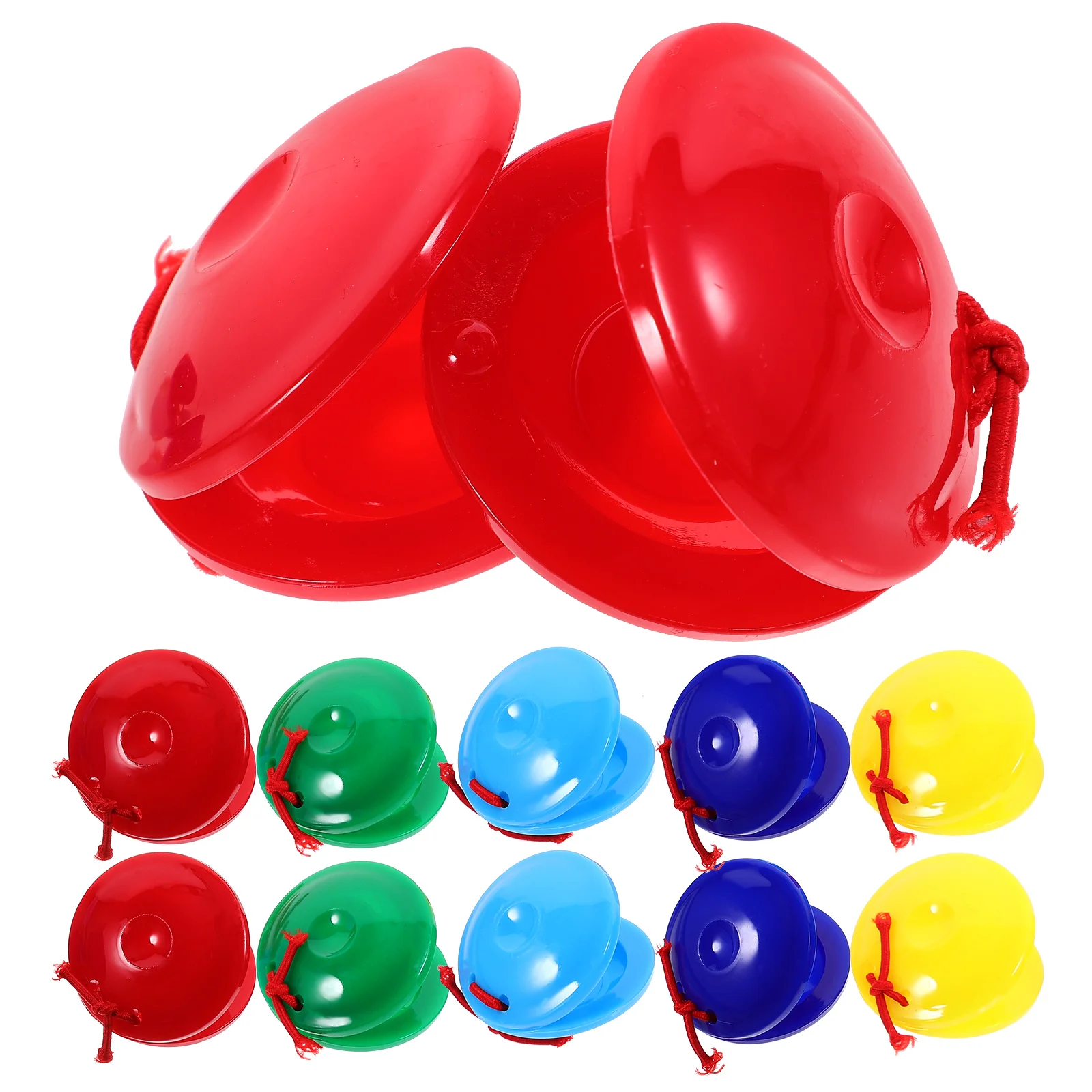 12pcs Instruments Castanets Toy Plastic Finger Hand Held Kids Music Baby Gifts Percussion Castanets Toy Christmas