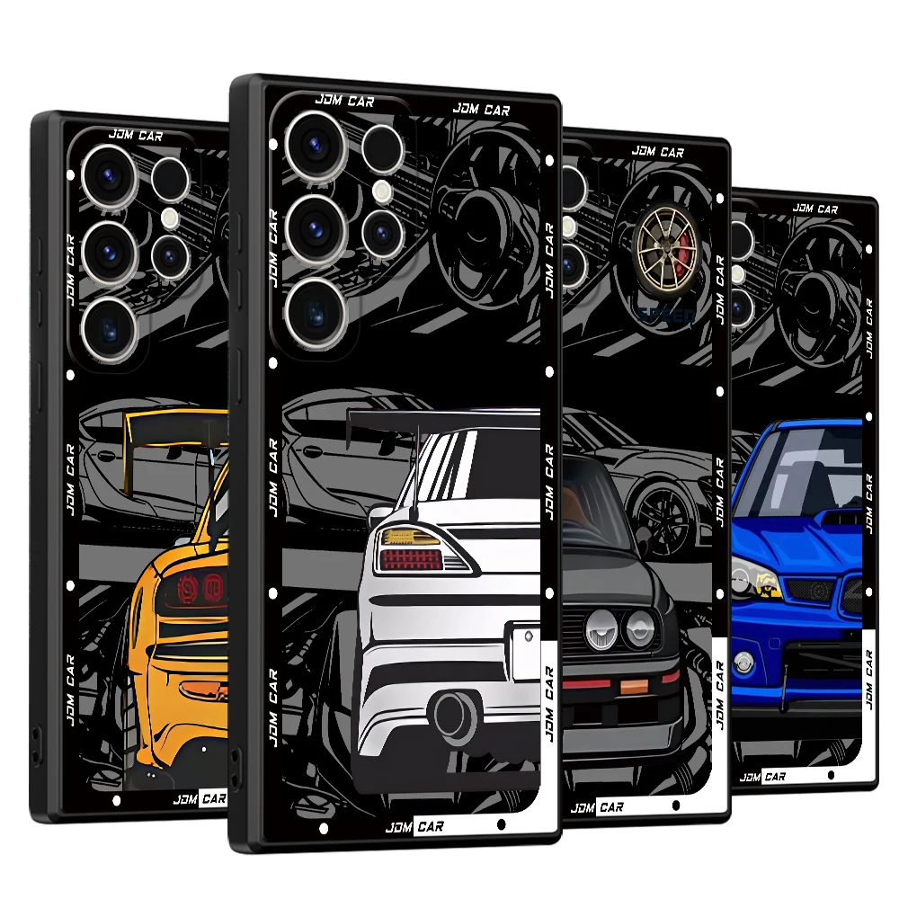 Coque de téléphone à coque souple noire pour voitures de sport JDM du japon, pour Samsung Galaxy S20 FE S25 Ultra S21 + S24 S21 S24Ultra S22 Plus S23 FE