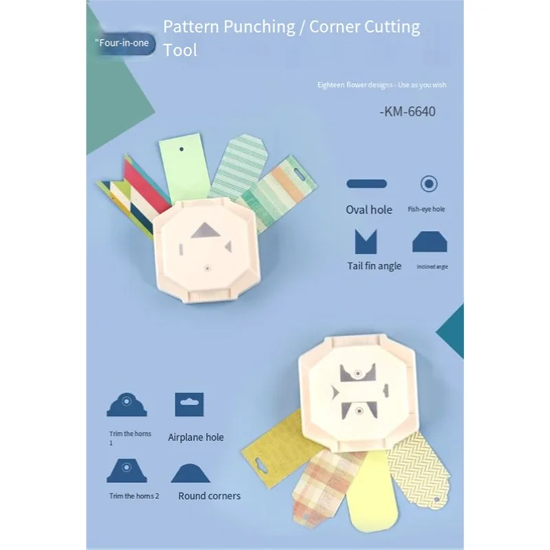 Dla scrapbookingu, do papierów DIY, kartek, zdjęć, tworzenia kartek, dziurkacz do etykiet 4 w 1, zaokrąglacz narożników, wykrojnik do papieru.