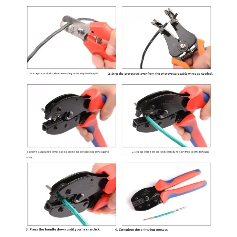 MC4Crimping pliers crimping pliers, suitable photovoltaic crimping2.5-6mm2