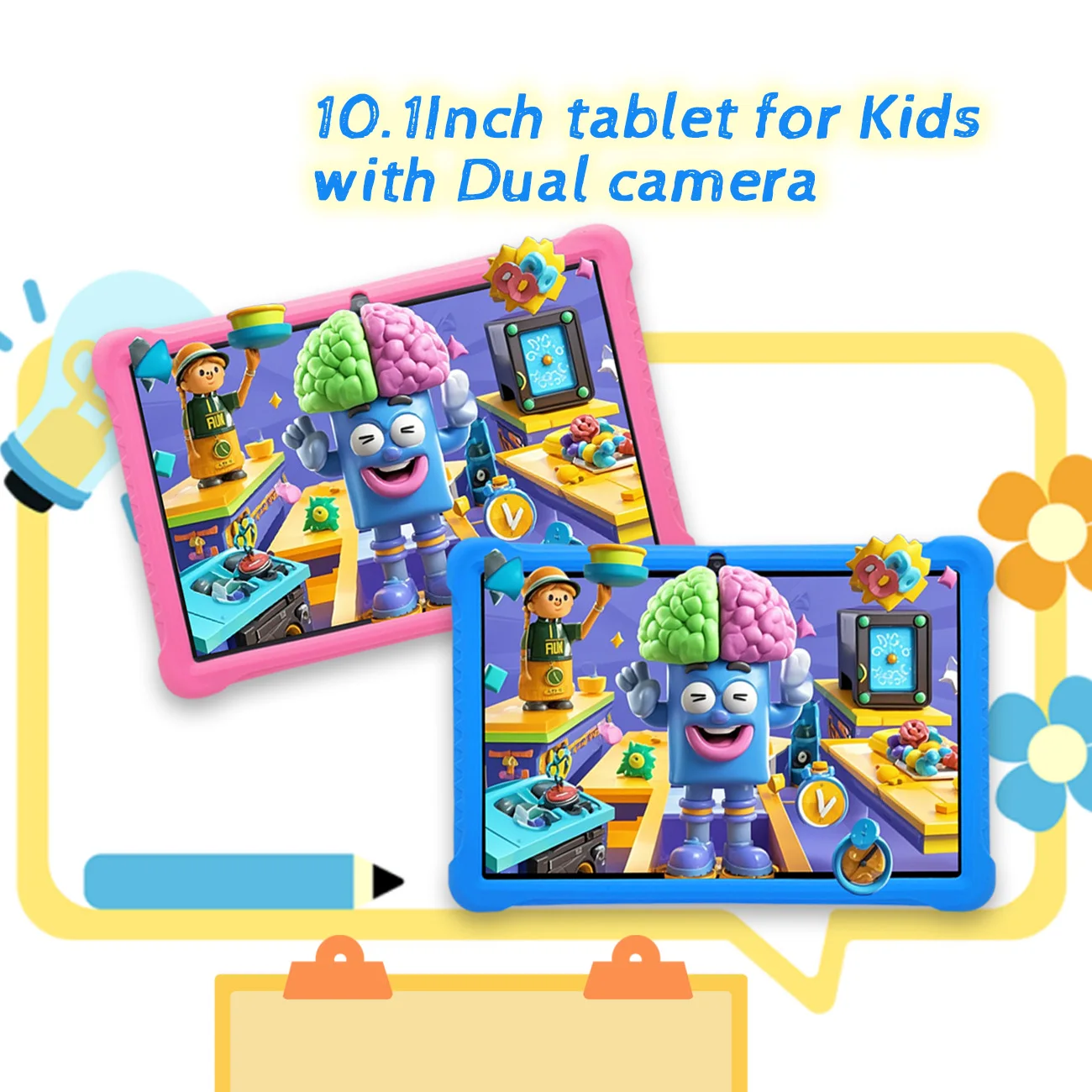Kids Tablet 10.1 Inch Android Learning Education Games Tablets, with Parent Control ,  Expandable ，Children's Gifts