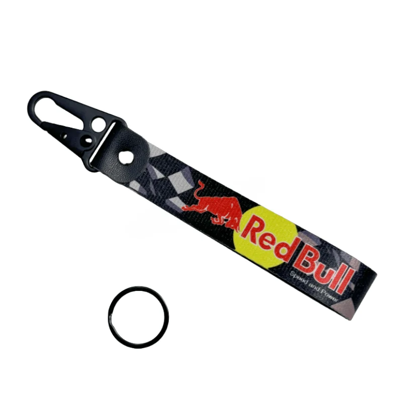 

Брелок Red Bull с этикеткой, кожаные аксессуары, брелок для альпинизма, брелок Red Bull Racing