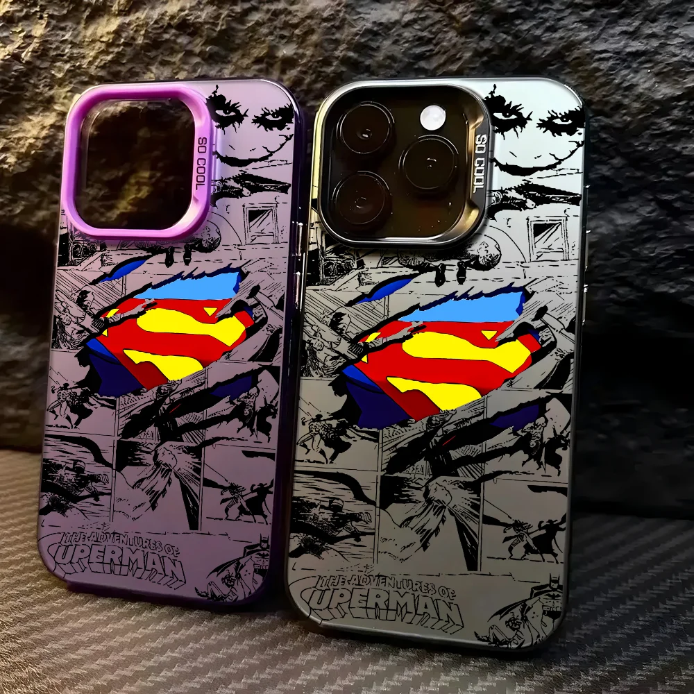 Marvel Superhero Spiderman Colored Color Phone Case For IPhone 16 15 14 13 12 11 Pro Max X XS XR 7 8 Plus SE2 Shockproof Cover