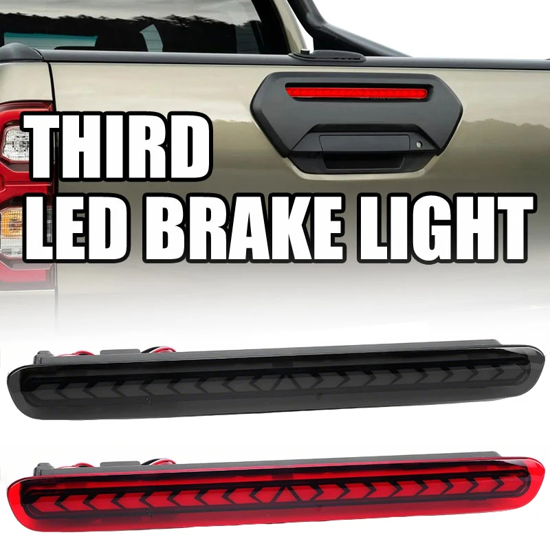 

Светодиодный 3-й стоп-сигнал на крышу автомобиля, дополнительный грузовой фонарь, габаритный фонарь для Toyota Hilux Revo 2015-2020, задний фонарь