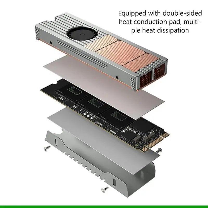 U55C M.2 NVME 2280 SSD FAIS REFRIGENÇÃO DISPONSIPAÇÃO DO TRANSPELÃO M.2 RADIADOR DO COMPUTADOR DO COMPUTADOR DO