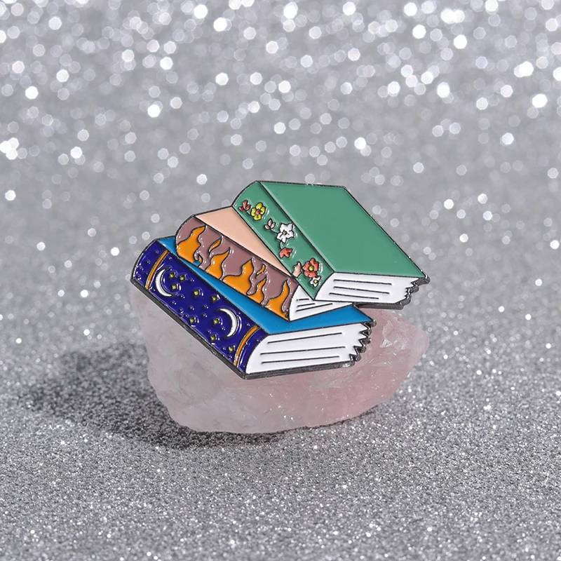 Fantasy Books Badge ACOTAR Enamel Pins Reading Lover Nerd Collectible Accessory Backpack Lapel Badge Jewelry Gift for Kid Friend