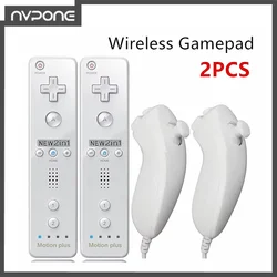 a Whole Set Remote Controller with Nunchuck Controller for Wii Games Control for Wii Console Wireless Gamepad with Motion Plus