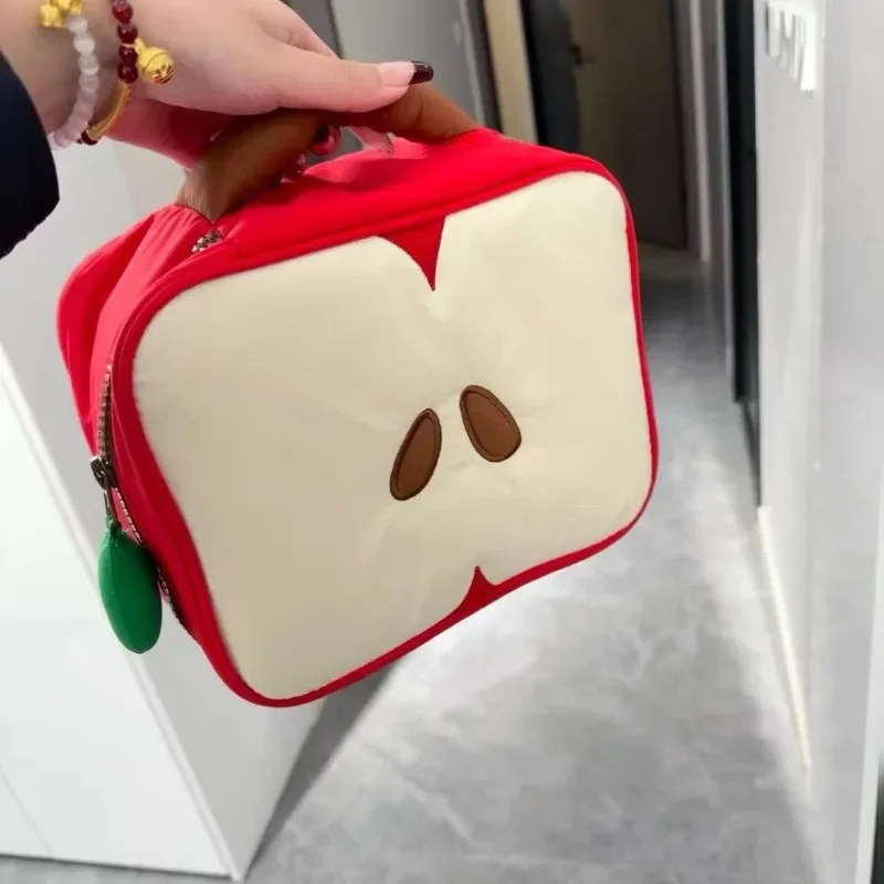 Creative Fashionable Versatile Apple Makeup Bag Portable Lightweight Large Capacity Travel Cosmetics Storage Bag Toiletry Bags