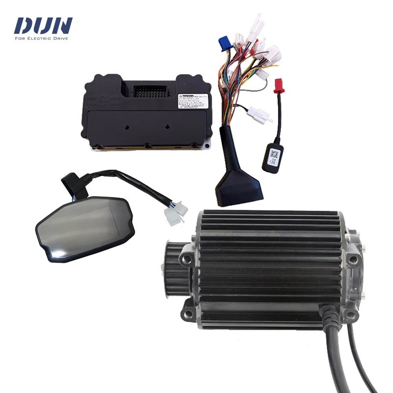 1000W QS90 PMSM 72V 55KMH Mid Drive Motor with Fardriver ND72260 Controller and DKD Display Speedometer