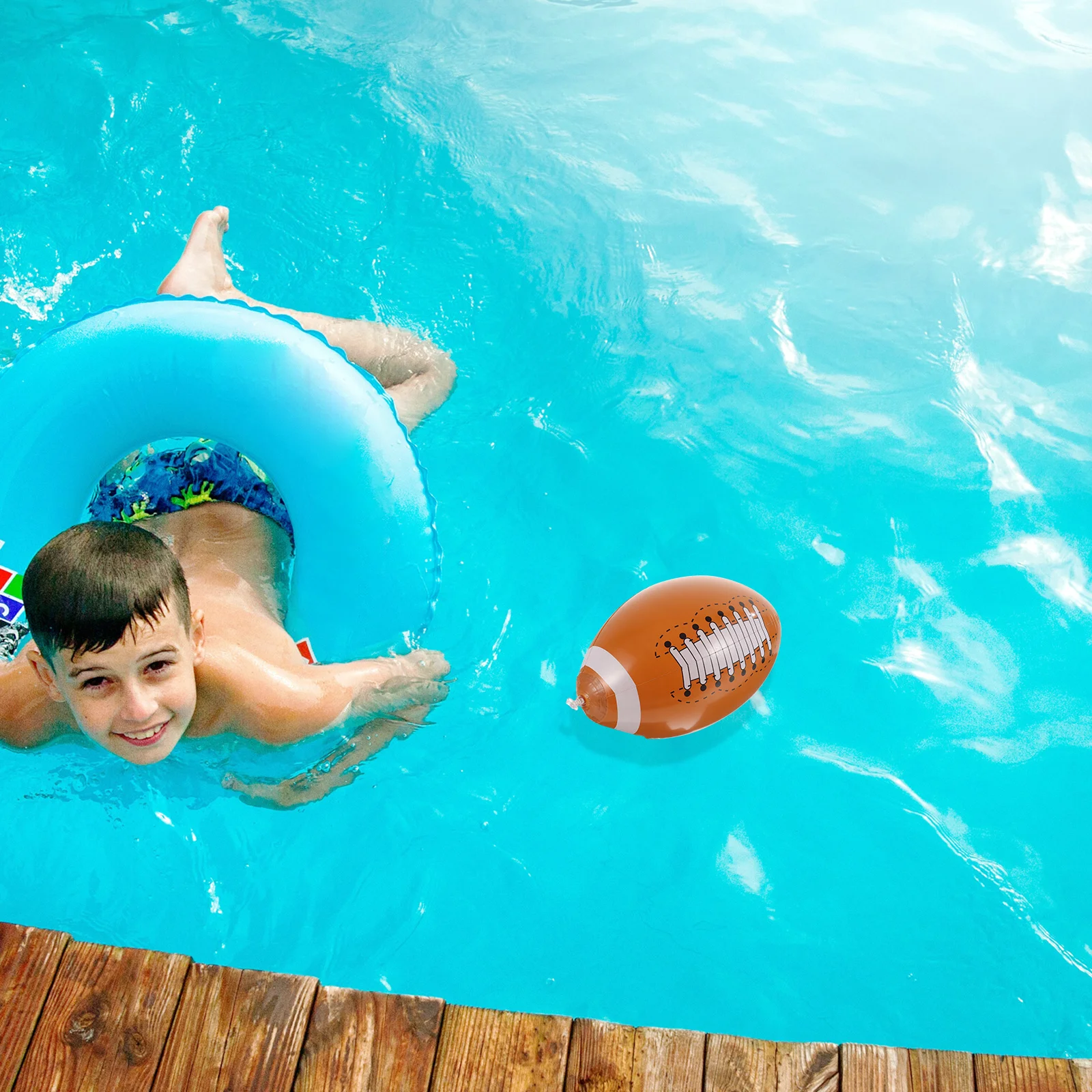 1 Juego de pelota de fútbol inflable, diseño deportivo, perfecta para playa, piscina, fiesta al aire libre de verano, pelota ligera de goma para juegos de niños