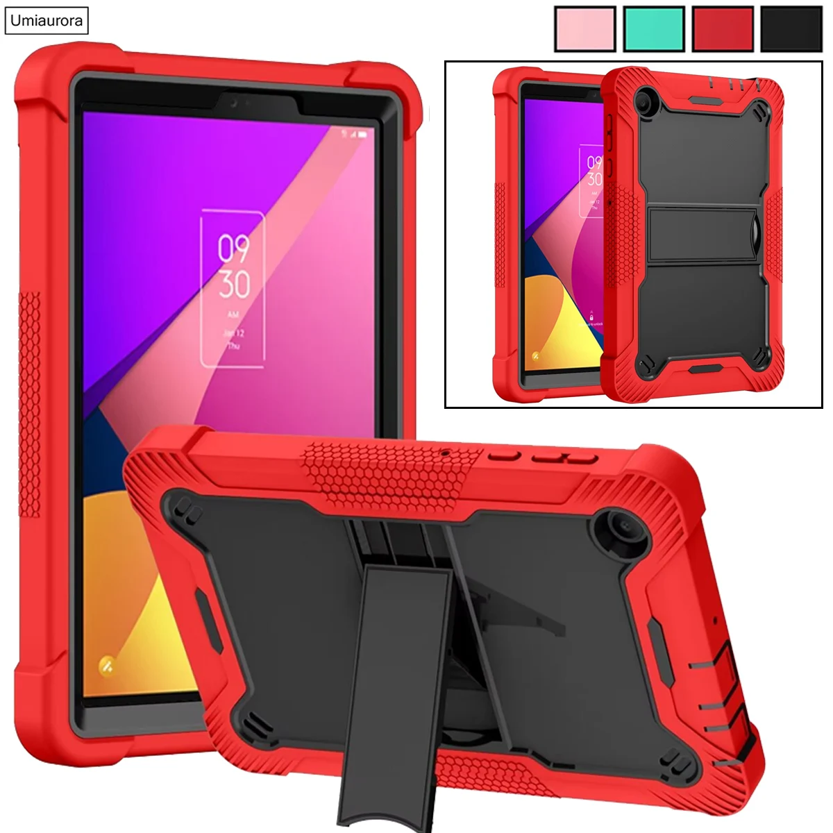 For TCL Tab 8 LE 2023 9137W Tab 8 8.0 inch 9032 9132G 9132X Tablet Case Heavy Duty Kids Silicone PC Anti-fall Stand Armor Cover