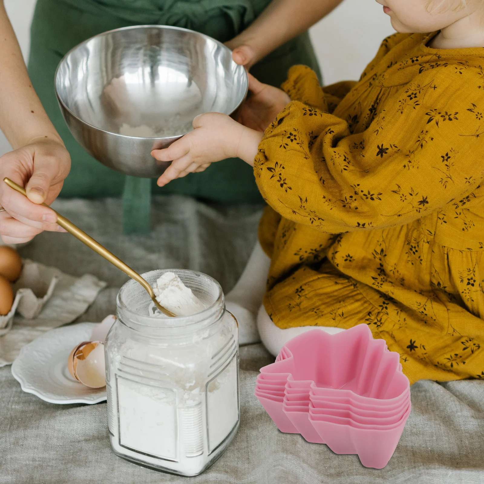 

12Pcs Cake Molds for Home Bakery Coffee Shop Baking Moulds Cake Mold Baking Tool Dessert Mold Muffin Cup