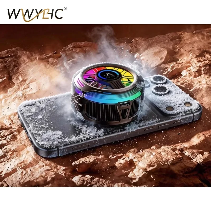 Magnetic Semiconductor Phone Cooler Full Color Smart Screen for IPhone Android Gaming
