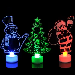 Creative Beautiful Colorful LED Decorative Lights Christmas Tree Decorations Party Supplies Acrylic Christmas Night Lights Gift