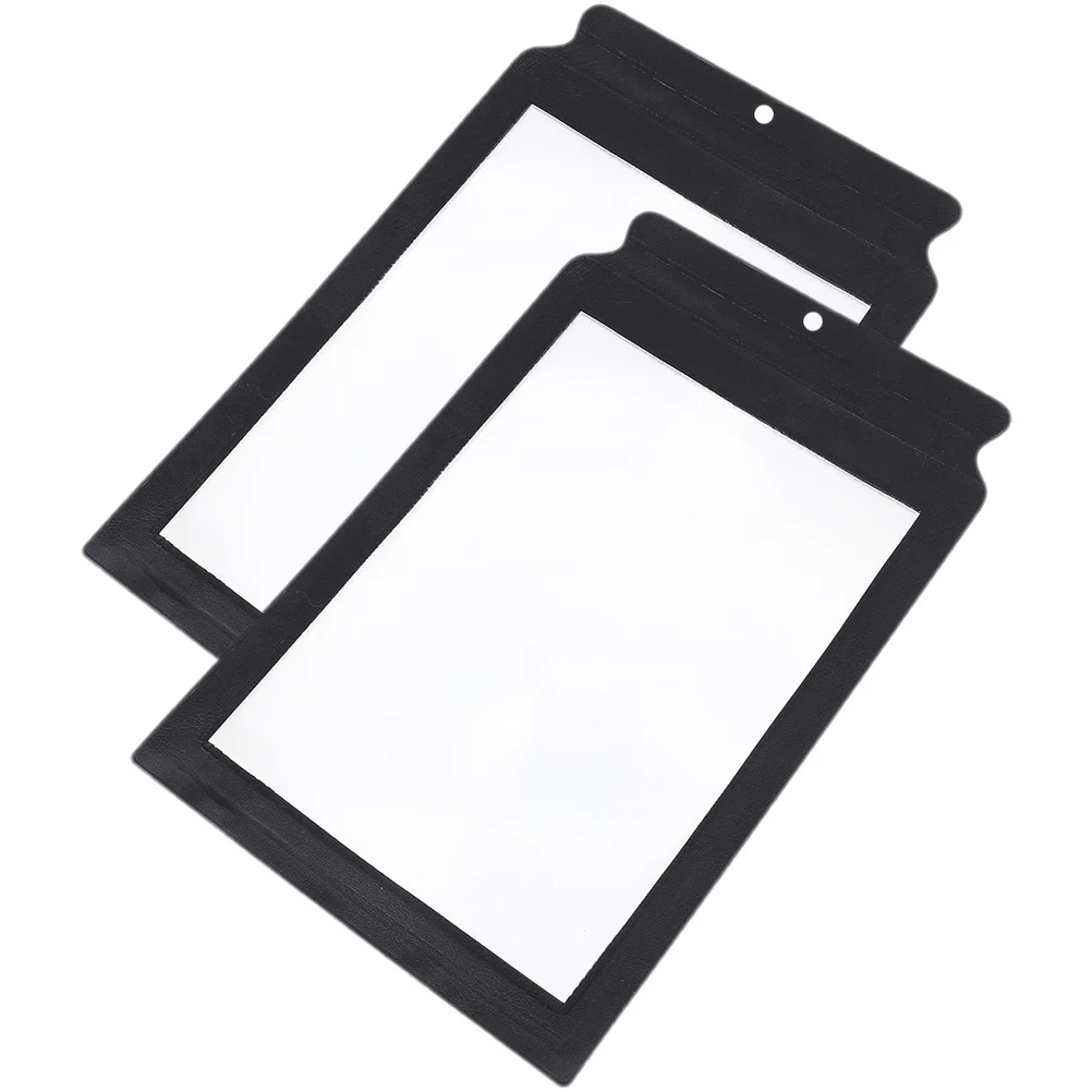 

2pcs Handheld Reading Magnifier Full Page Magnifying Glass A4 Size Portable For Elders Learning Tool Instrument