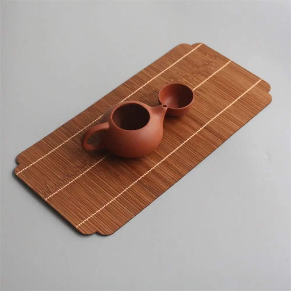 Multicolor Bamboo Tea Mat Multi-shape Anti Scalding Hand-woven Tea Mat Heat Insulation Zen Tea Mat Tea Ceremony Supplies