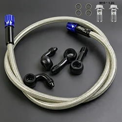 Motorcycle Steel Hydraulic Brake Clutch Line Hose Tube With M10 Brake Screw for Dirt Bike ATV Moped Scooter Quad UTV Go Kart