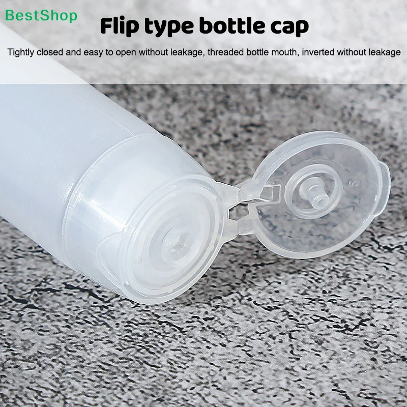 ♥ Botella de clasificación de manguera de PE: botella exprimible recargable portátil, contenedor de viaje a prueba de fugas para líquidos