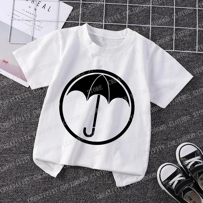 Umbrella Academy T-shirt Children Kid Tee Shirt Cartoons Kawaii Short Sleeve Casual Clothes Boy for Girl Tops Shirts