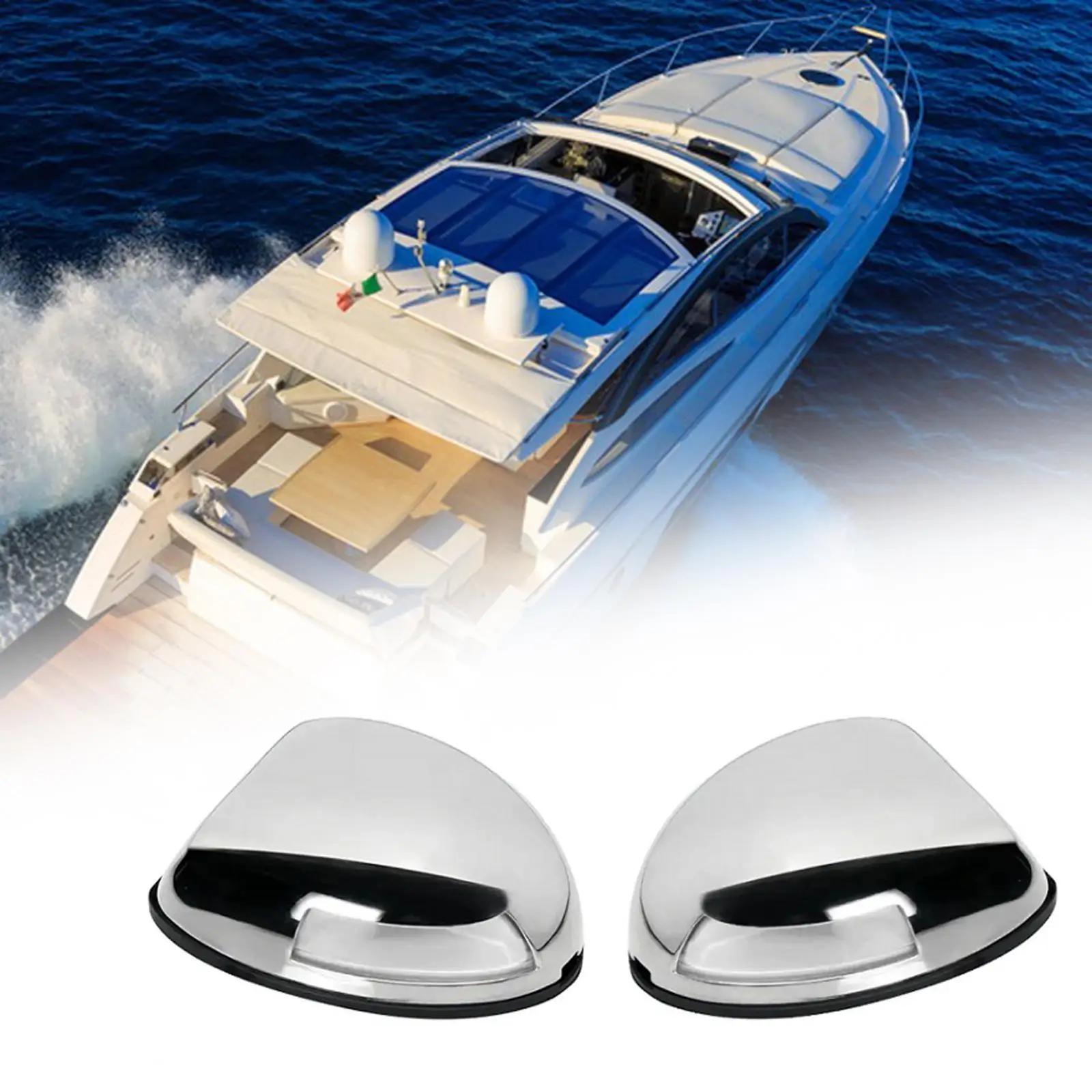 E011070 Luci di navigazione per barche in acciaio inossidabile a doppia notte con montaggio superficiale impermeabile IP66 per pontone yacht kayak marino