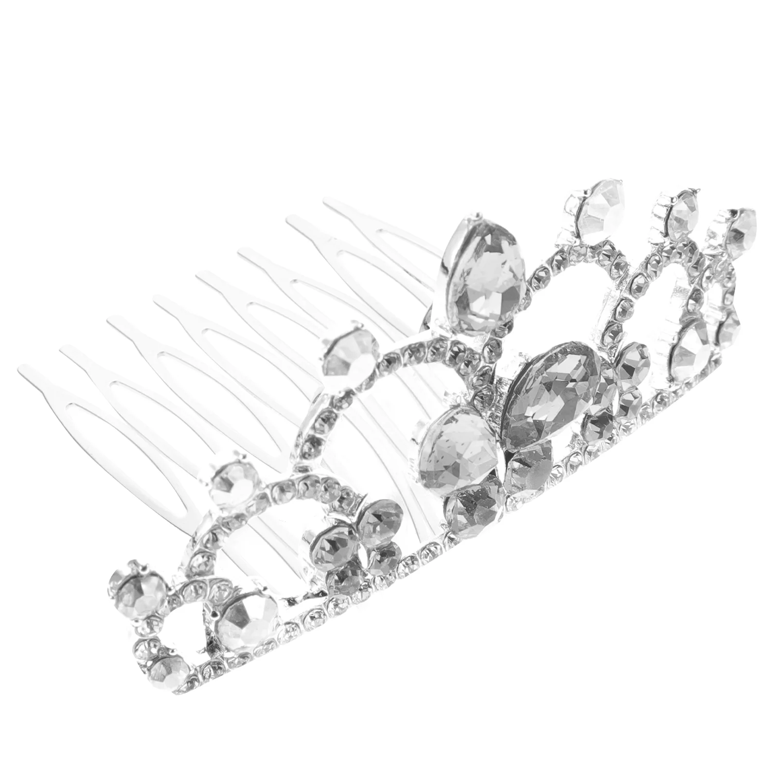 Crystal Crown Hair Comb Rhinestone Bobby Pins Girls Tiaras Baby Accessories Kids Alloy for Little Crowns Small