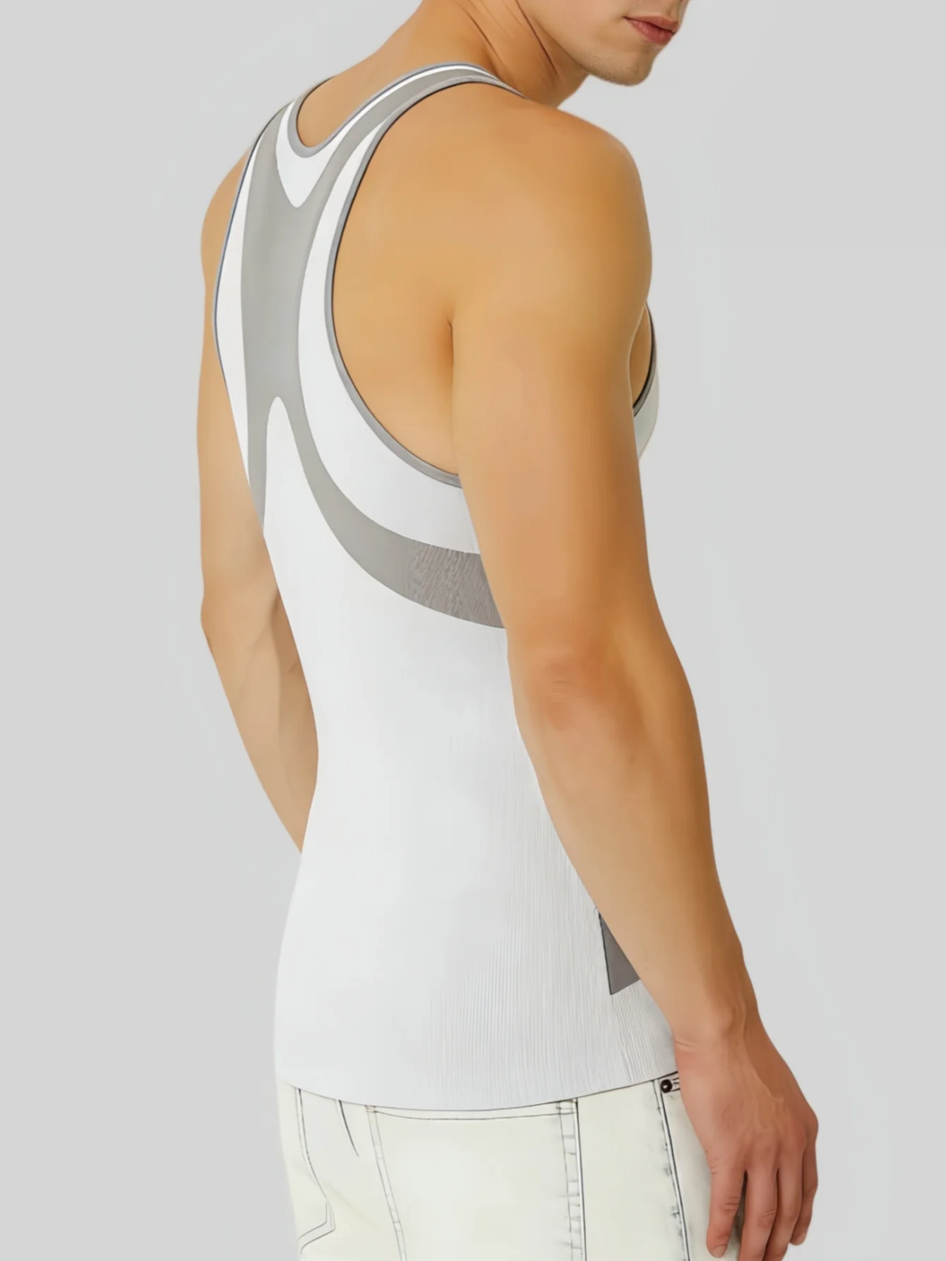 Men's Compression Sleeveless Shirt Slimming Undershirt for Sports Commuting Layering - Tight Fit Base Layer Corset Top