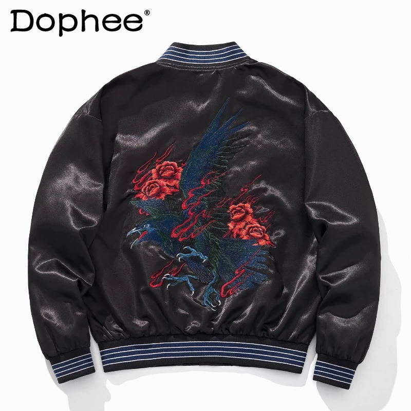 

Men's 2025 Autumn New Embroidered Jackets Men's Personality Fashion Coats Handsome Elegant Embroidered Trendy Yokosuka Jackets