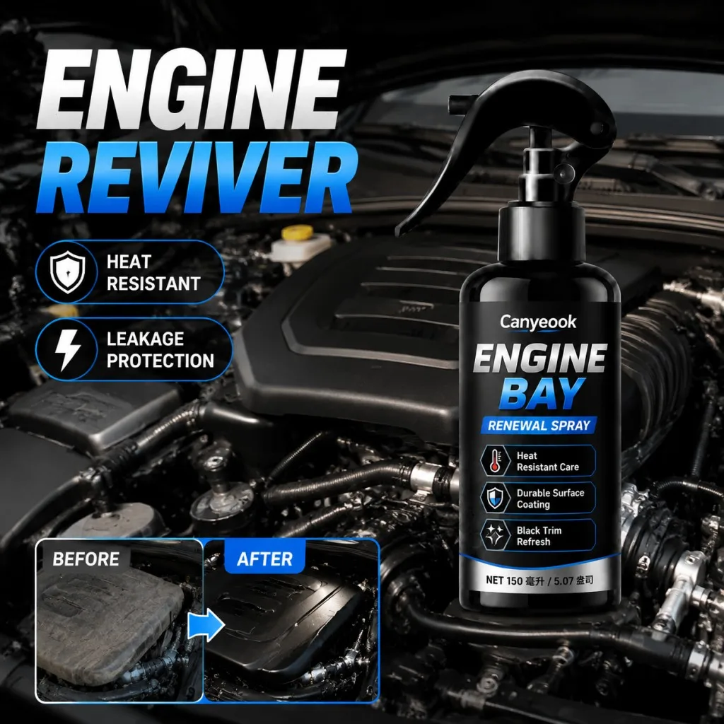 CANYEOOK Engine Protectant Spray - Anti-Leak, High-Temp Shield, Long-Lasting Film Prevents Cracking & Fading,150ml