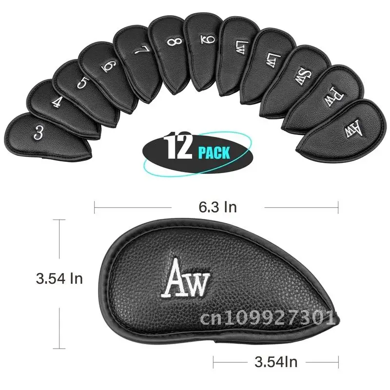

Golf Club Clubs For Irons-12Pcs PU Leather Head Golf Iron Most Covers Covers Fit Set