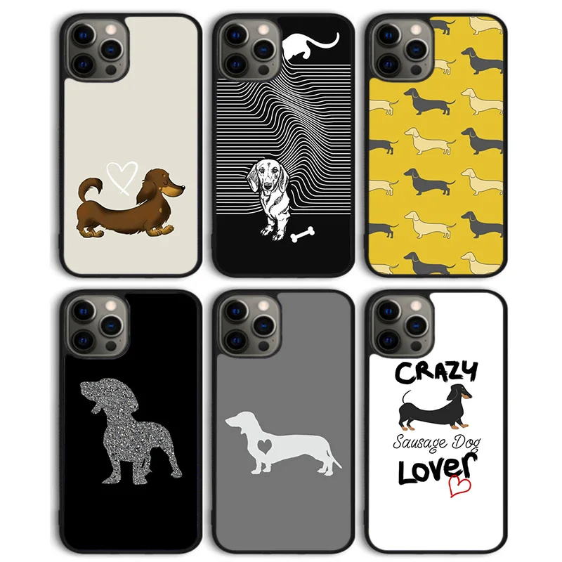 Dachshund Sausage Dog Love Phone Case Back Cover for iPhone 16 15 SE2020 14 13 11 12 Pro Max mini XS XR X PlusS Shell Coque