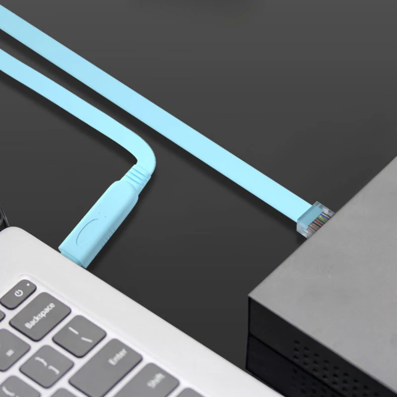 Kabel konsol USB ke RJ45, adaptor seri RS232 untuk komputer Laptop Cisco Router USB RJ 45 8P8C 1.8m 3m