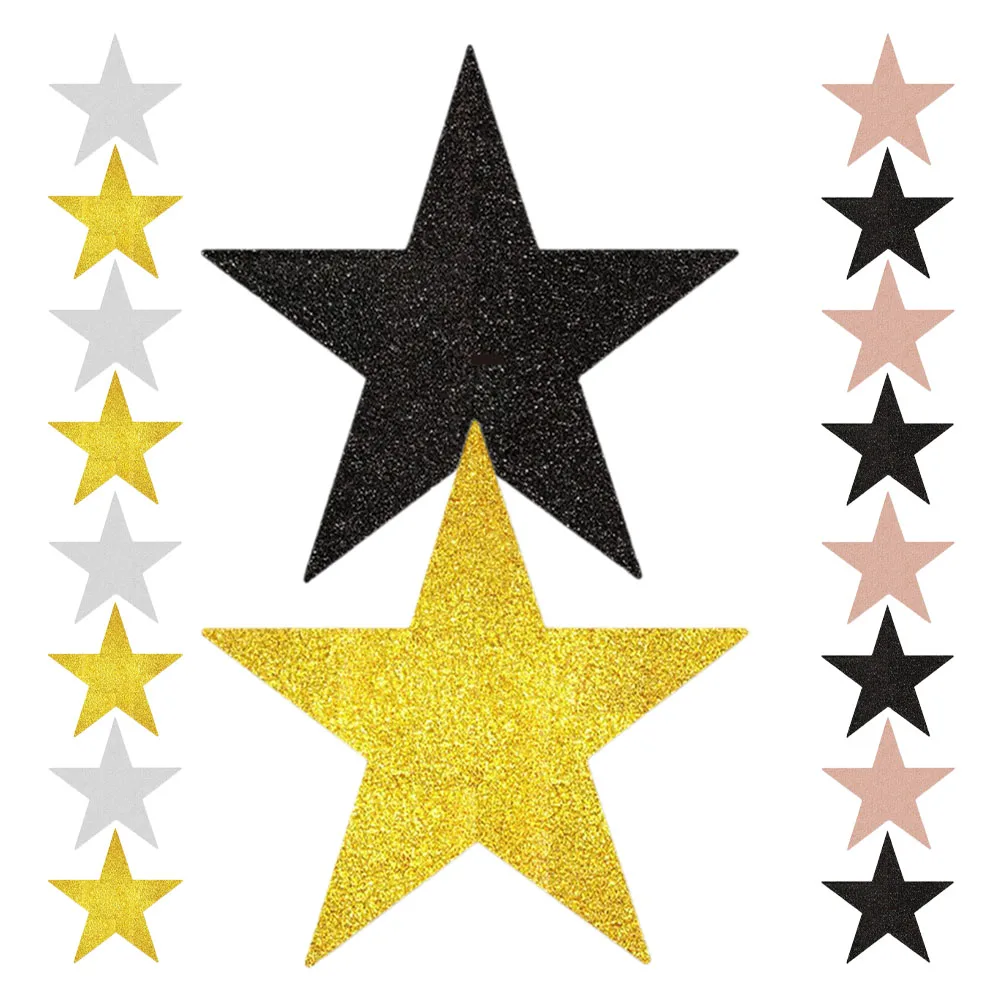 

40pcs Five-Pointed Star Paper Cutouts Writable Classroom Decorations Bulletin Board Supplies Star Shape Cardboard Cheerleading