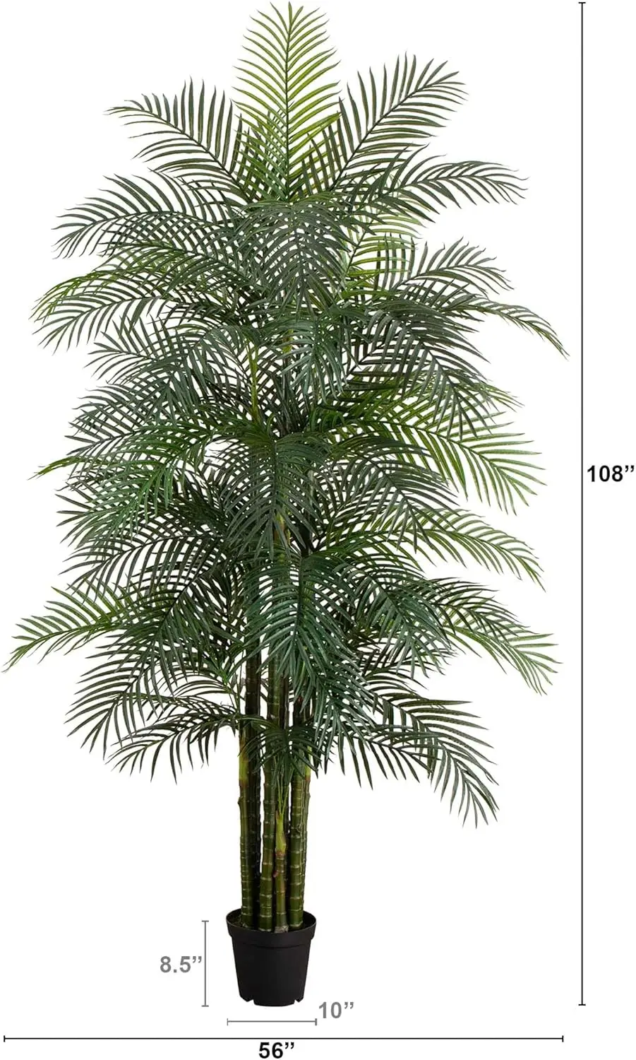 9ft. UV Resistant Artificial Areca Palm Tree (Indoor/Outdoor)