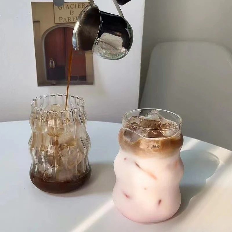 Striped Cloud Mug Ins Style Coffee Cup Iced Americano Latte Cup Popular Juice Cold Drink Water Cup For Home Daily Use