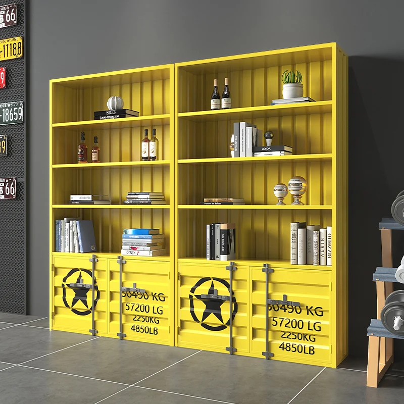 خزانة عرض على الطراز الصناعي خزانة عرض منتجات المتجر العصرية الإبداع #2