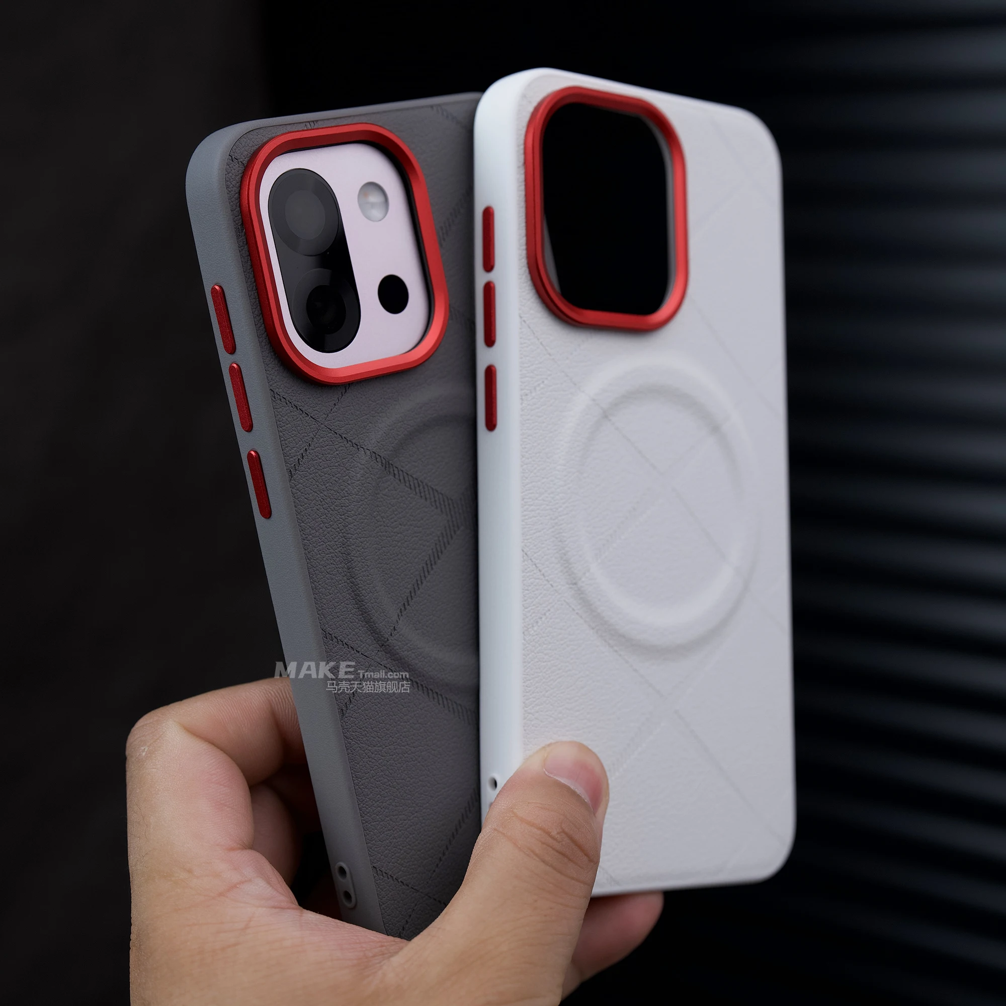 Etui na OnePlus 13T 13S, luksusowe, z twardej skóry PU, z magnetycznym mocowaniem do bezprzewodowego ładowania MagSafe, odporny na wstrząsy bumper. — zdjęcie produktu 5