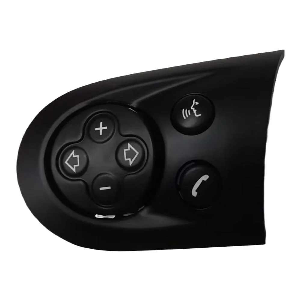 For Mini Cooper Steering Wheel Switch Button Cover and Lower Cover Set for R55 R56 R57 R58 R59 R60 R61 Black ABS Material