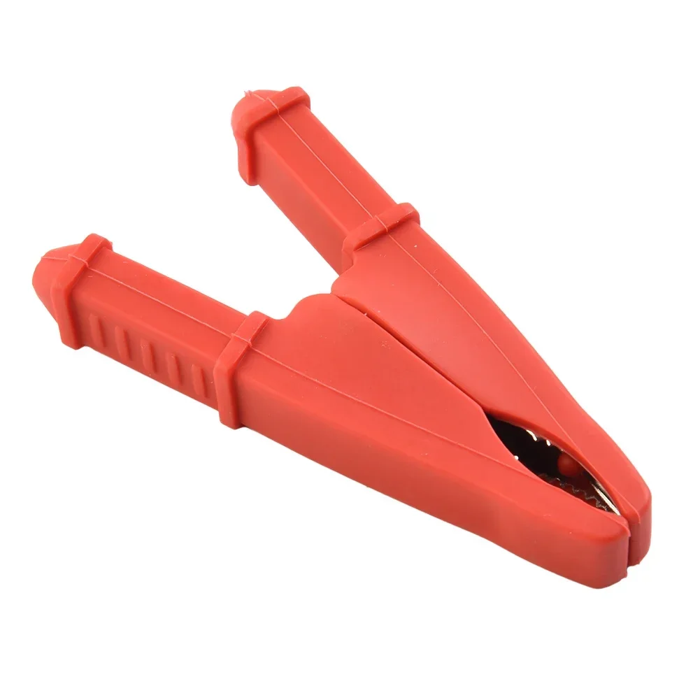 

2 Pack High Quality Red Black Clips for Car Battery Testing 75mm Length 50A Insulated with Plastic Bushing