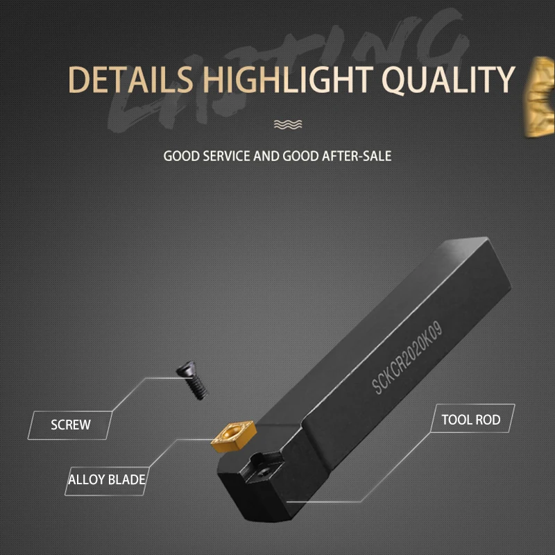 KaKarot External Turning Tool Holder SCKCR/L SCKCR1212H09 SCKCR2020K12  Carbide Inserts CCMT Lathe Cutting Tools