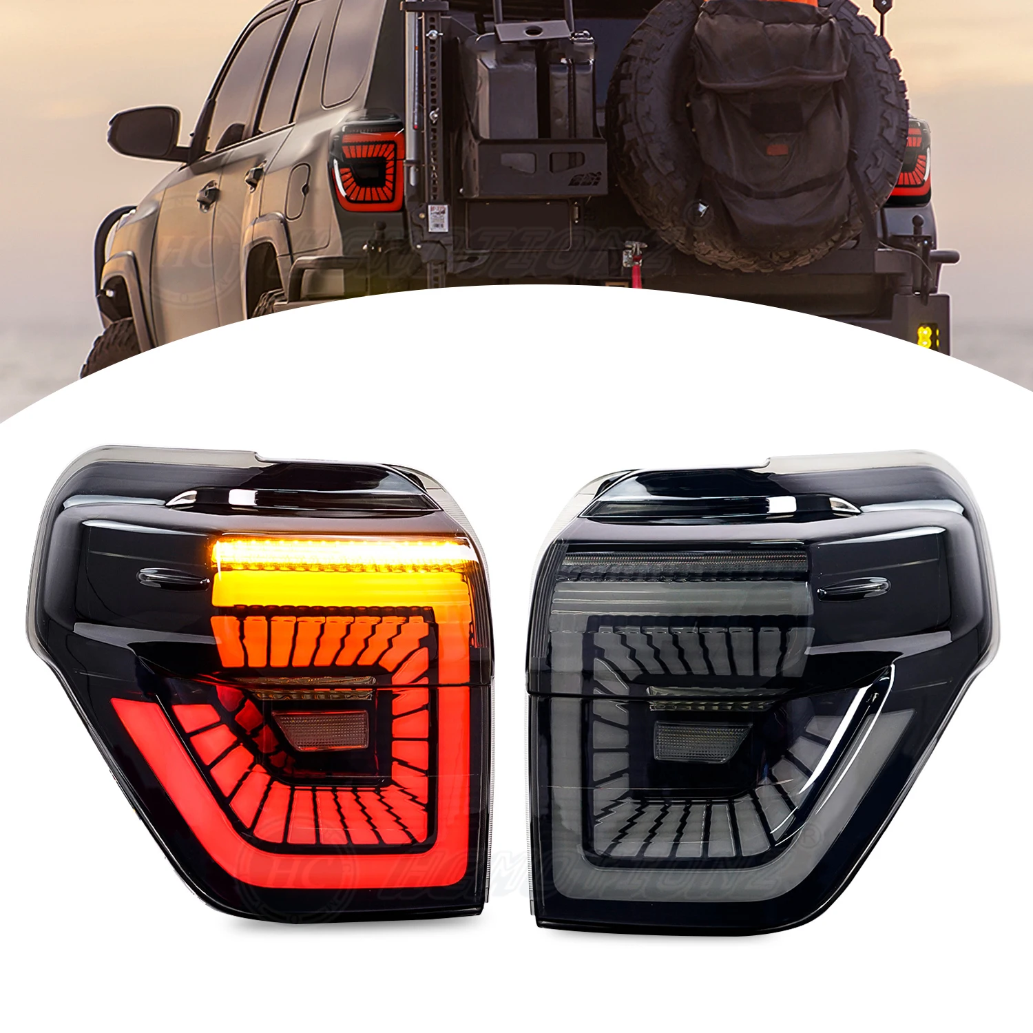 HCMOTIONZ LED Tail Lights for Toyota 4Runner 2010-2023 SR5 TRD Off Road Lmited Rear Lamp Plug And Play Waterproof High Quality