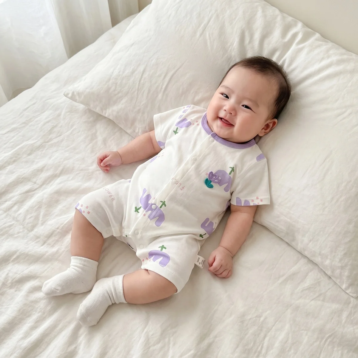 New 0-2Y Baby Clothes Multi-pattern Cartoon Pure Cotton Short-sleeve Romper with Crotch Snap Toddler Jumpsuit