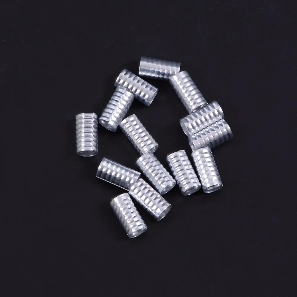 ​100pcs Dreadlock Hair Rings for Braid Spring Shape Adjustable Hair Braids Cuff Clip 8mm Hole Metal Tube Lock Beads Styling Tool