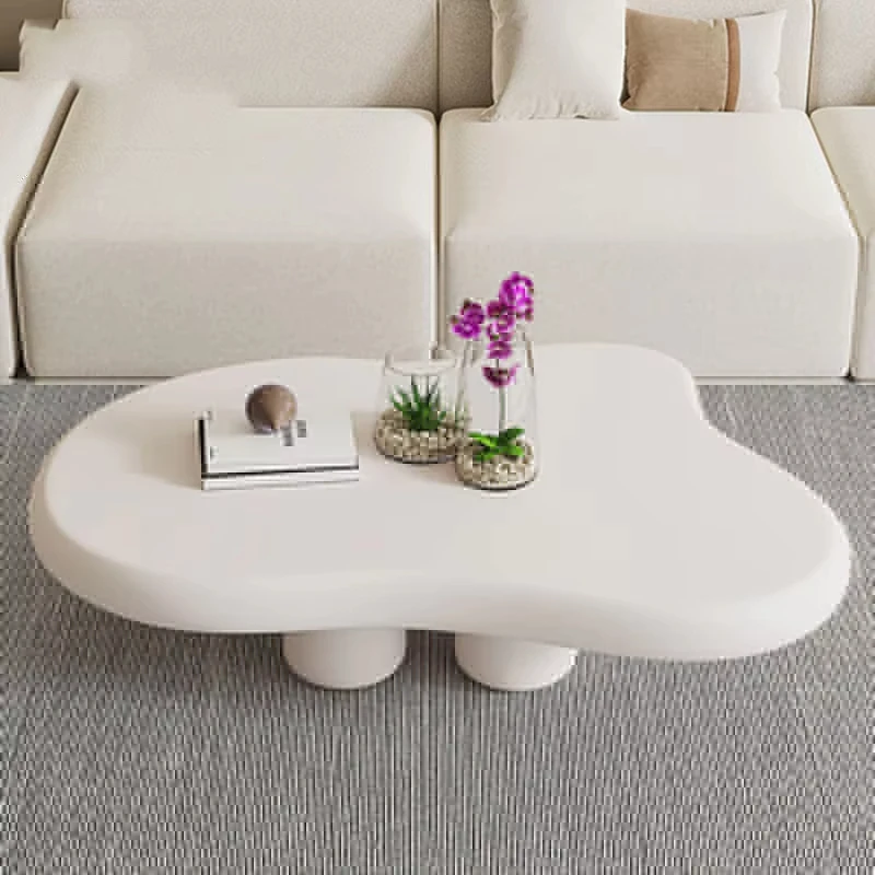 White Korea Coffee Tables Living Room Luxury Modern Tea Table Irregular Italian Waterproof Stoliki Interior Decoration