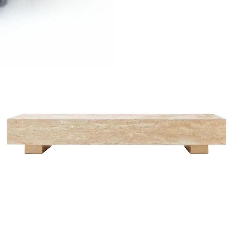 

Indoor natural travertine rectangular living room coffee table home luxury garden outdoor hotel apartment center table